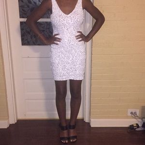 White sequence dress